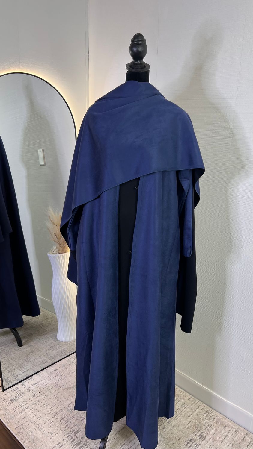 Elan  Suede Open Abaya Coat