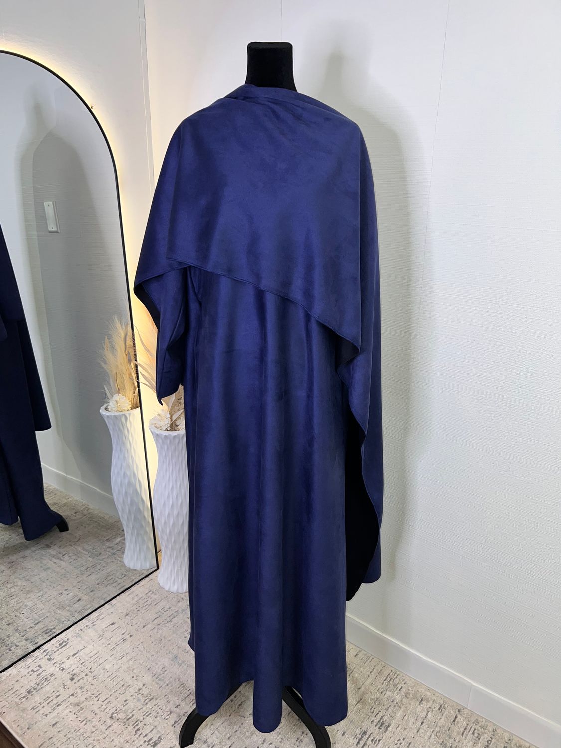 Elan Suede Closed Abaya Coat