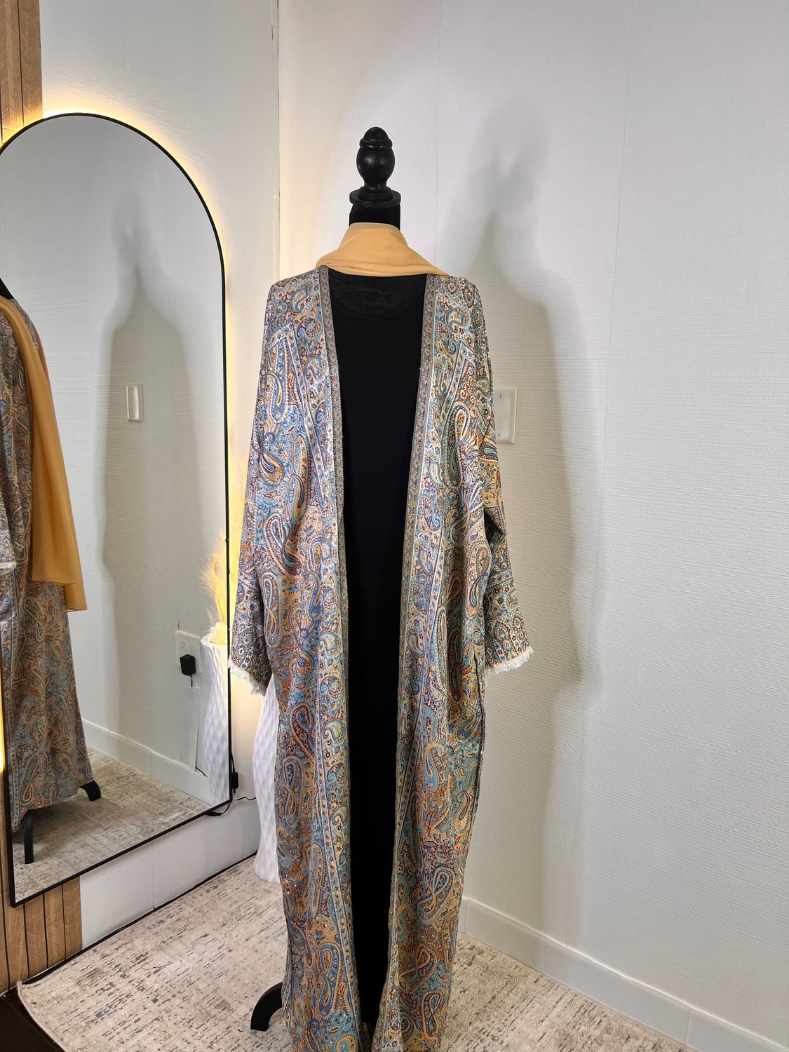 Topaz Pashmina Open Abaya