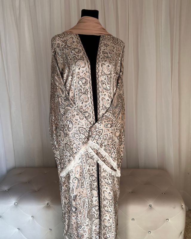 Sand Pashmina open Abaya