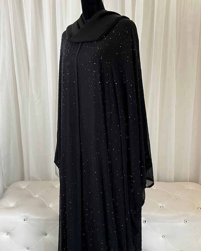 Misk Open Batwing Sleeve Abaya Set