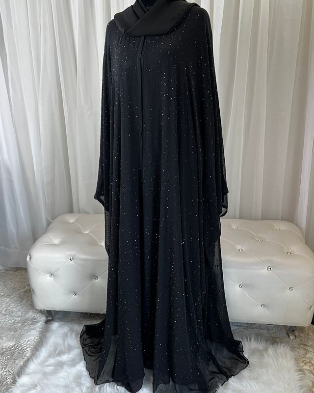 Misk Open Batwing Sleeve Abaya Set