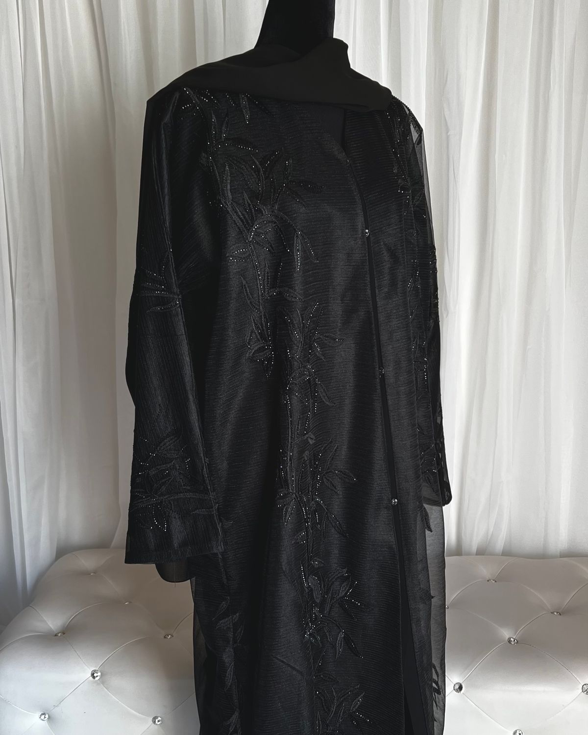 Jumana Open Organza Abaya