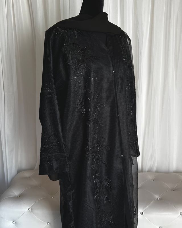 Jumana Open Organza Abaya