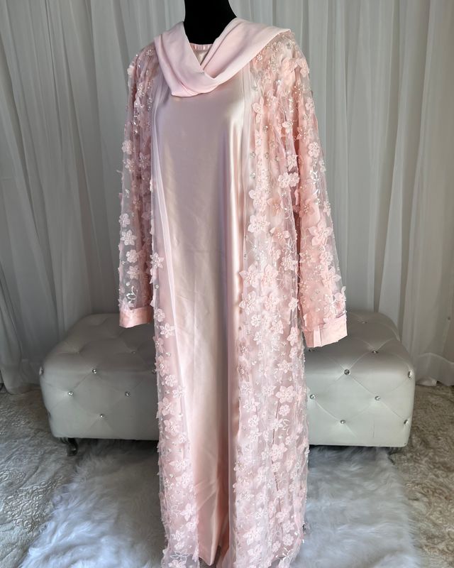 Dalal Luxury Blush Pink abaya