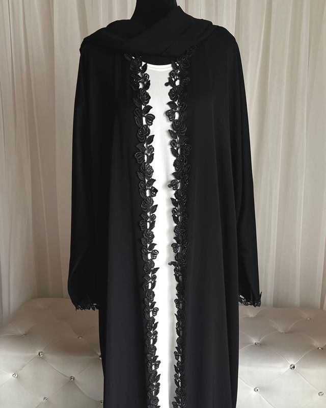 Anita open Abaya with Lace