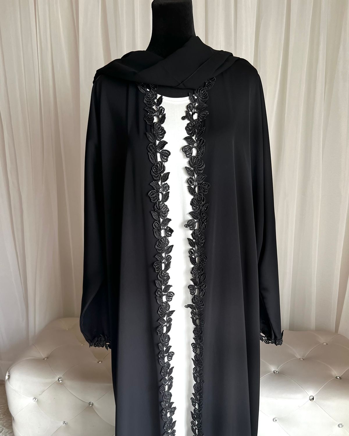 Anita open Abaya with Lace