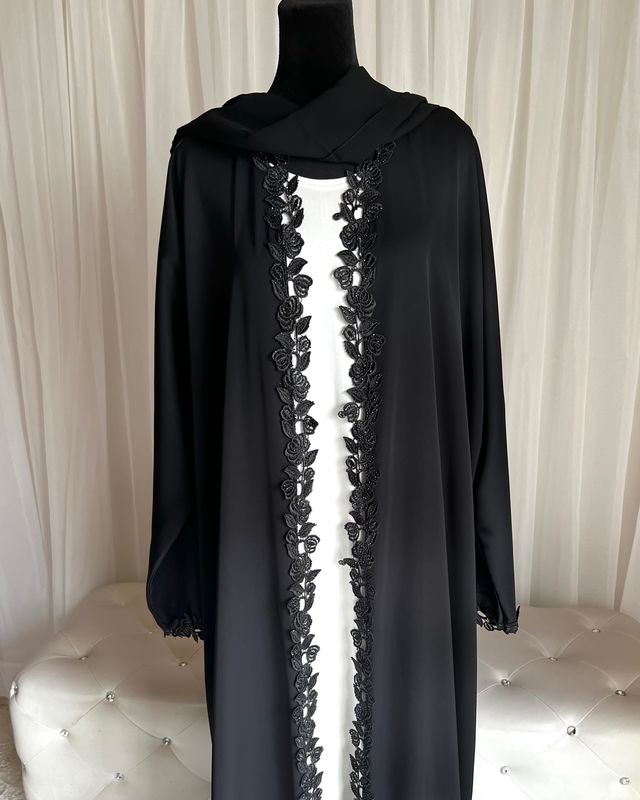Anita open Abaya with Lace
