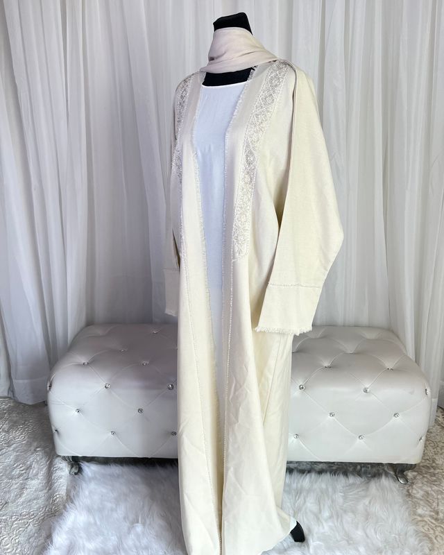 Warda Linen Open  Abaya (jaahiz 2 color)