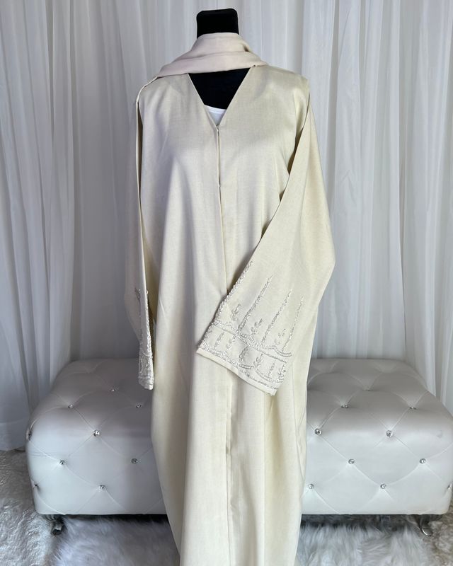 Marwa Linen Open  Abaya