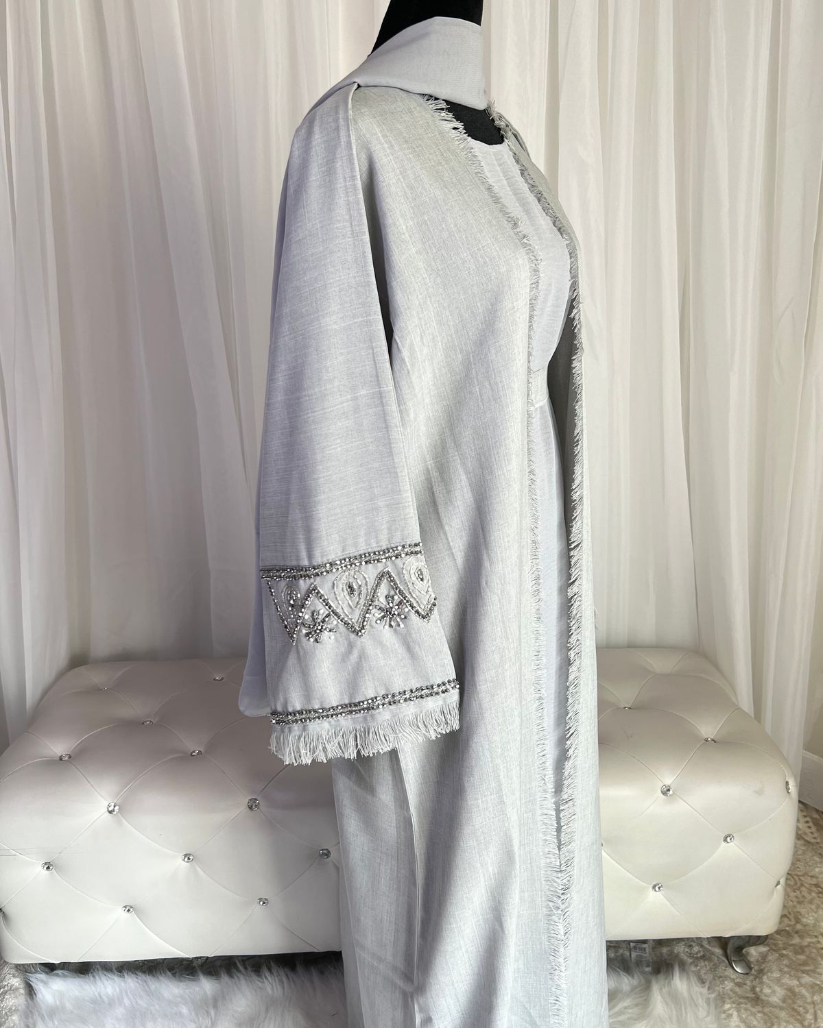 Rana Linen Open  Abaya