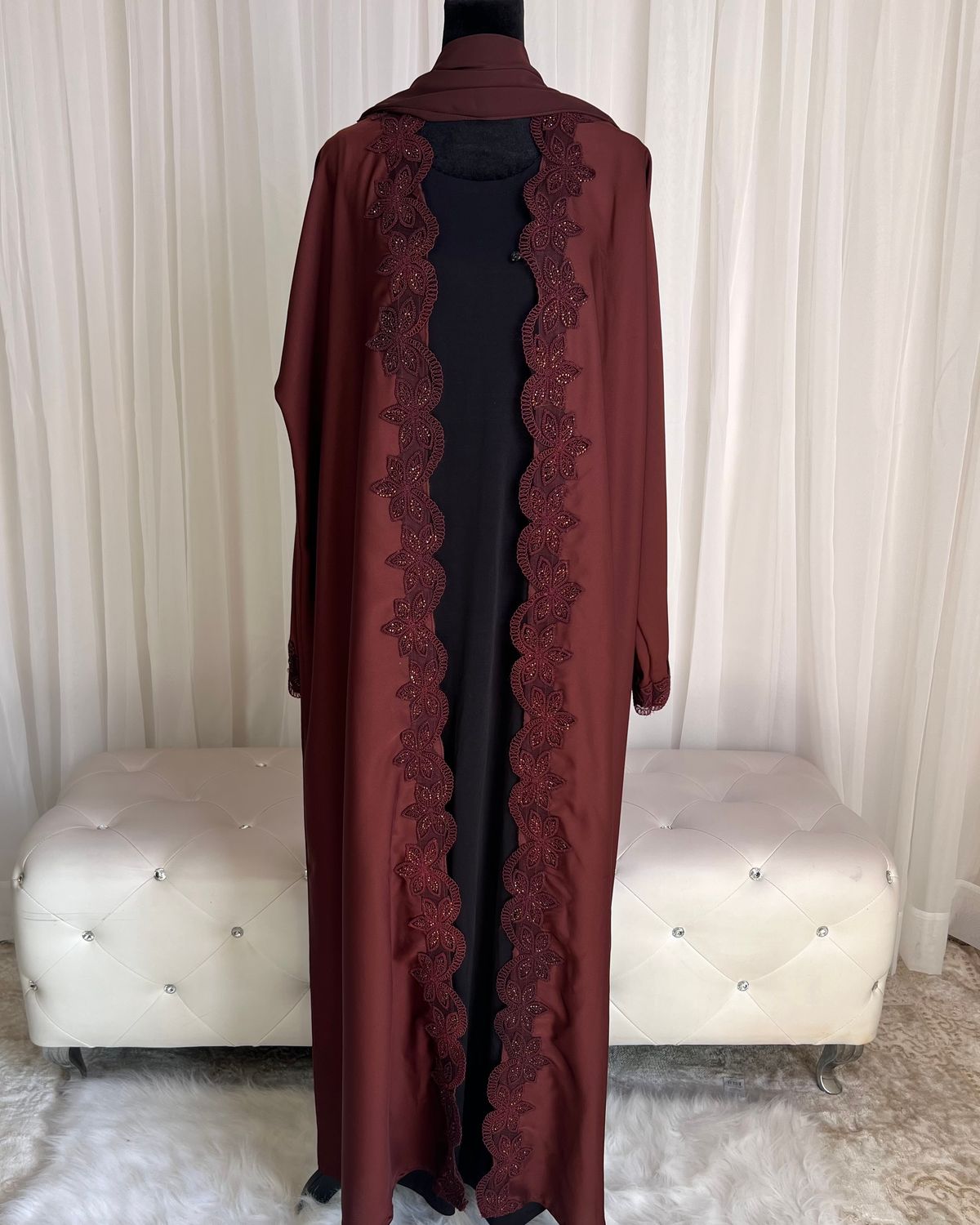 Lulu open Abaya Collection with Lace