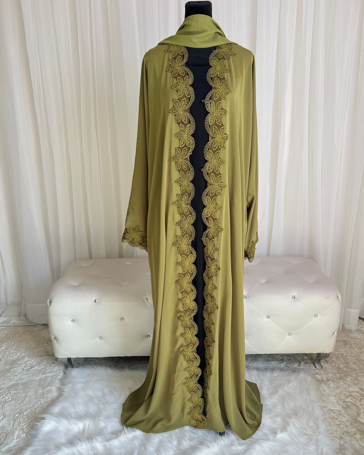 Lulu open Abaya Collection with Lace