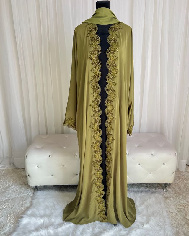 Lulu open Abaya Collection with Lace