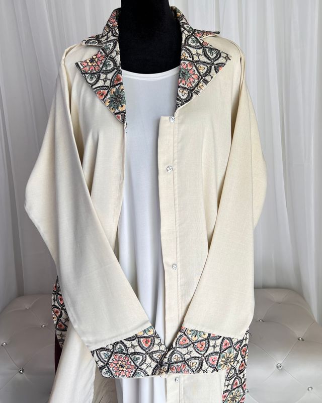 Sana Open Linen Abaya