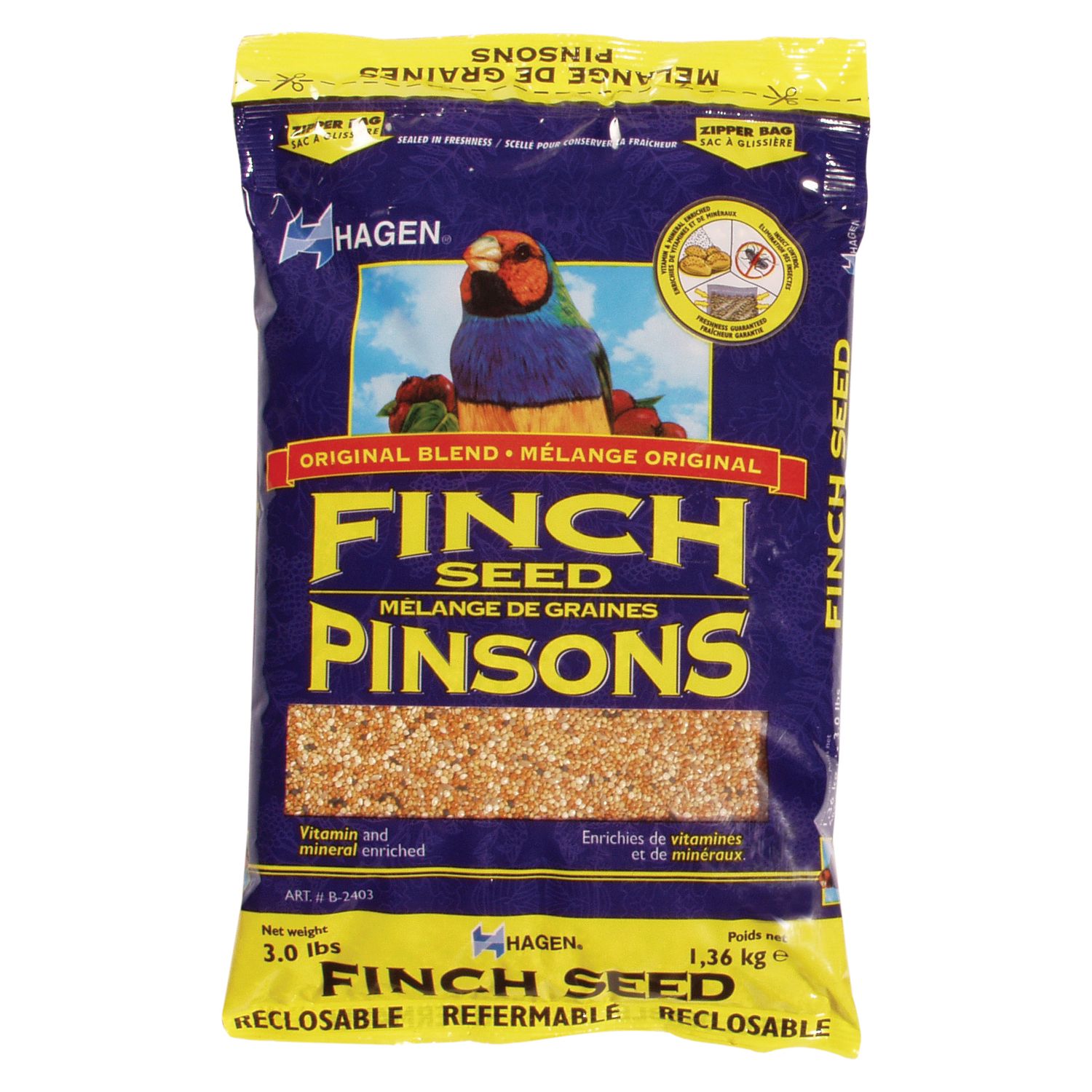 H | Bird Seed Mix, size: 3lbs, type: Finch