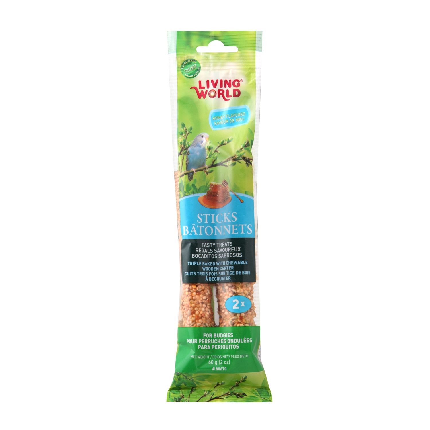LW | Bird Sticks, flavour: Honey, pack size: 2-Pack, type: Budgie