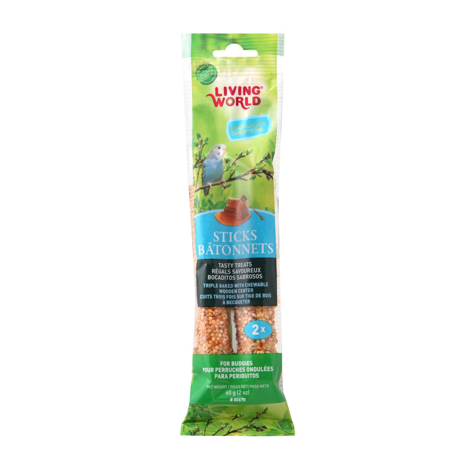 LW | Bird Sticks, flavour: Honey, pack size: 2-Pack, type: Budgie