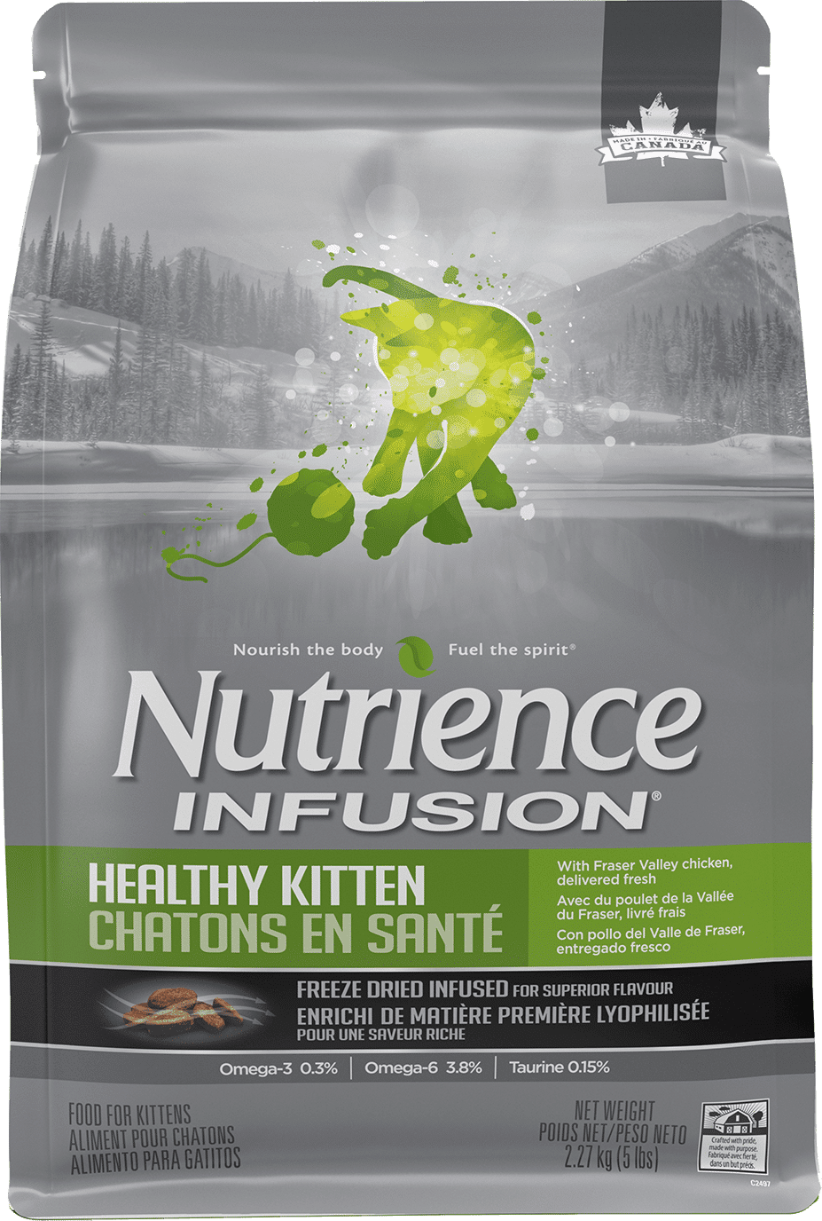 N | Cat Food Dry | Infusion, flavour: Kitten, size: 5lb