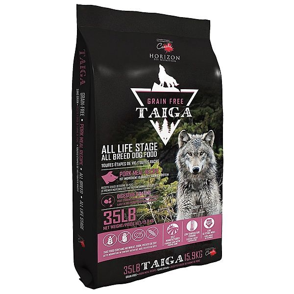 H | Dog Food Dry | Taiga, flavour: Grain Free, size: 35lb, type: Pork