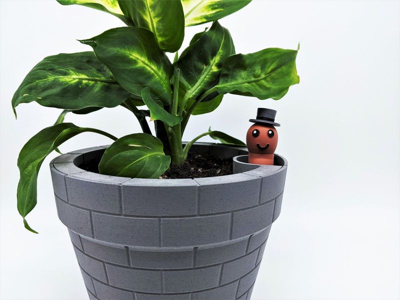 Self Watering Planter - Brick Pot with Water Level Pal