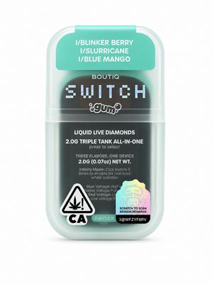 Boutiq Switch 3-in-1 Liquid Live Rosin Diamonds Disposable Vape 2G | BLINKER BERRY (Indica) x SLURRICABNE (Indica) x BLUE MANGO (Indica) | THC 90.06% Boutiq Switch 3-in-1 Liquid Live Rosin Diamonds Disposable Vape 2G | BLINKER BERRY (Indica) x SLURRICABNE (Indica) x BLUE MANGO (Indica) | THC 90.06%
