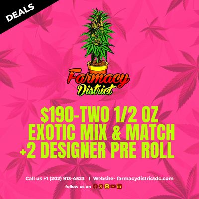 TWO 1/2 OZ EXOTIC MIX & MATCH +2 DESIGNER PRE ROLL
