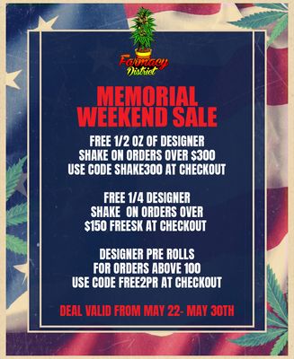MEMORIAL WEEKEND SALE MEMORIAL WEEKEND SALE