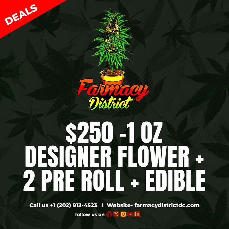 $250 -1 OZ DESIGNER FLOWER + 2 PRE ROLL + EDIBLE