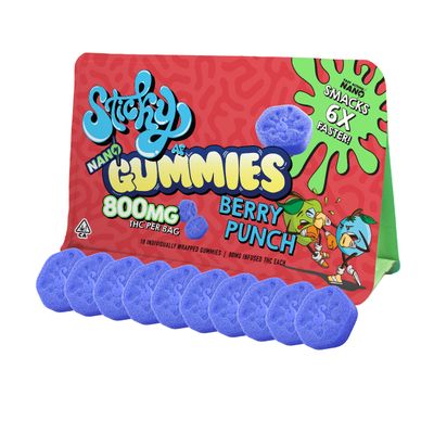 800mg Sticky Nano Gummies Berry Punch