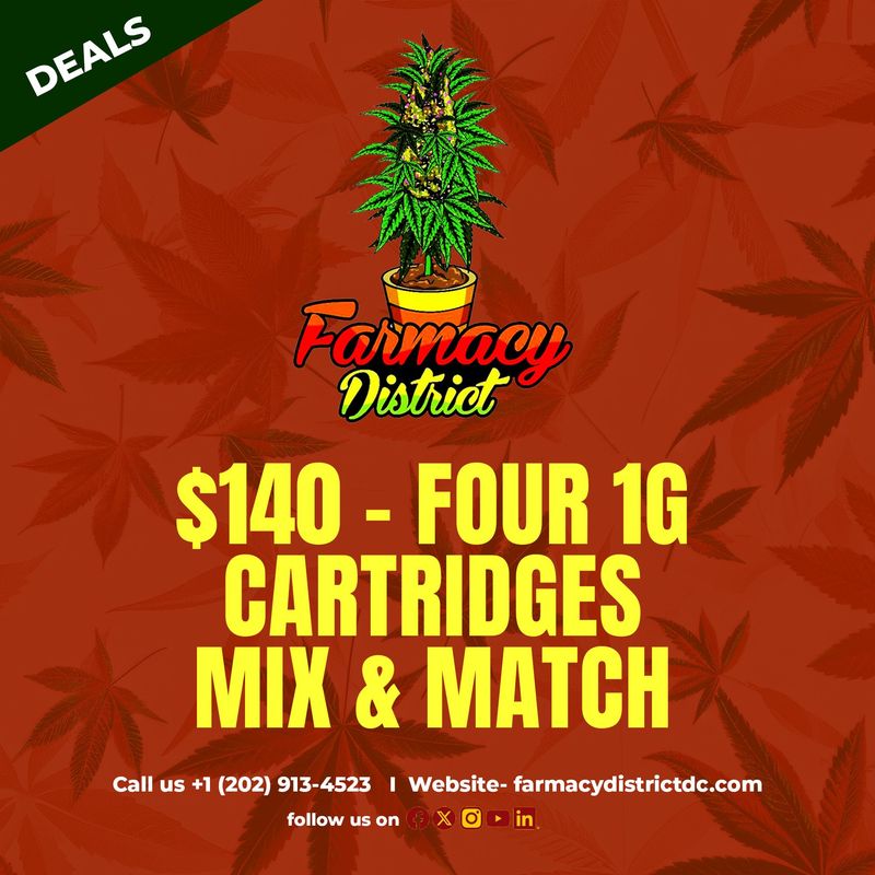 Four 1g Cartridges Mix & Match  special