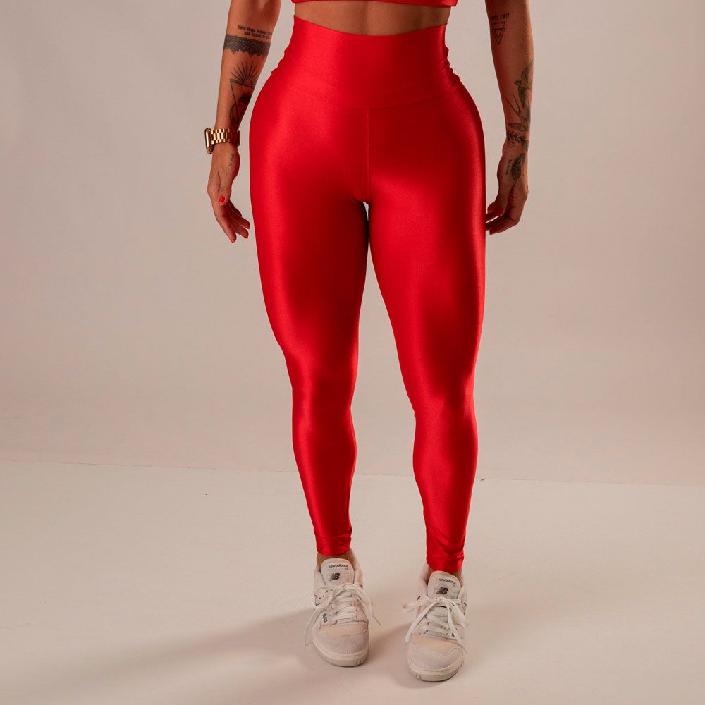 Women's High-Waist Leggings Marcela Red