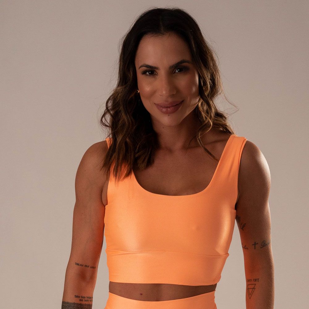 Women's Medium Impact Sports Bra Valentina Deep Coral