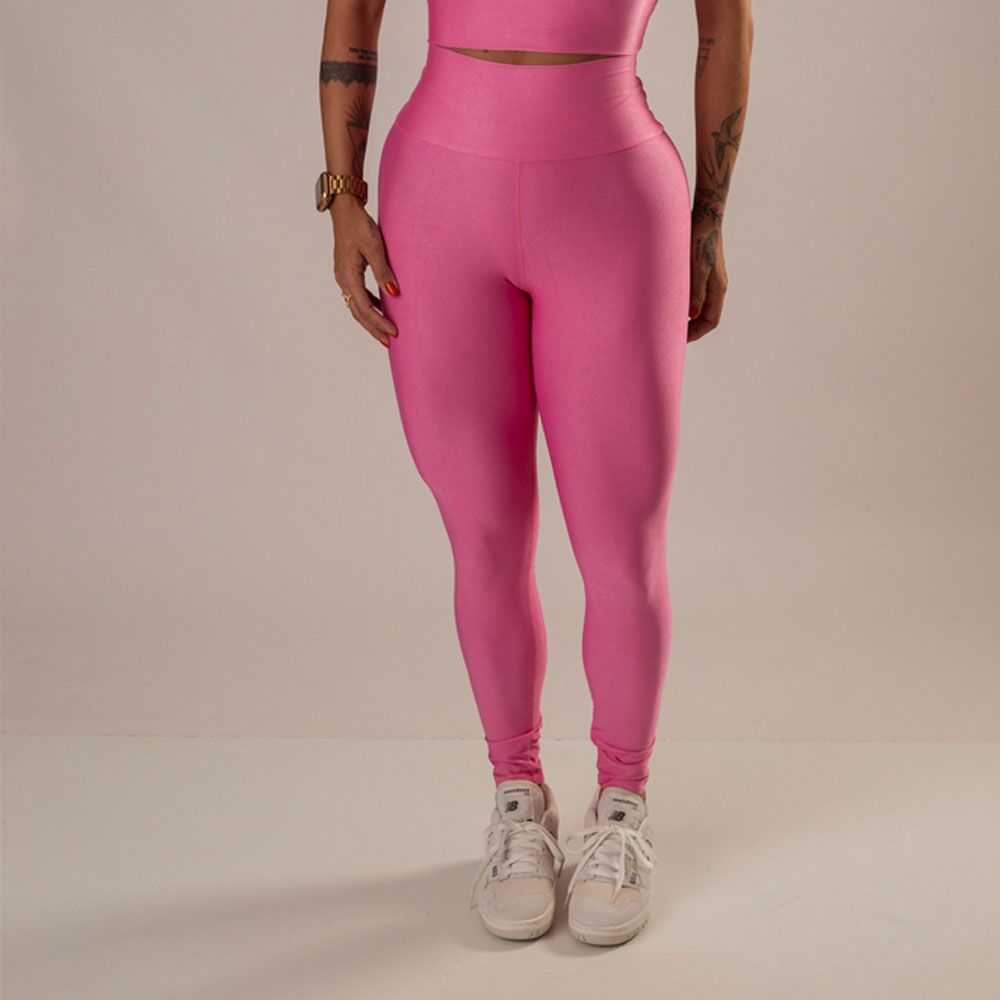 Women's High-Waist Leggings Marcela Playful Pink