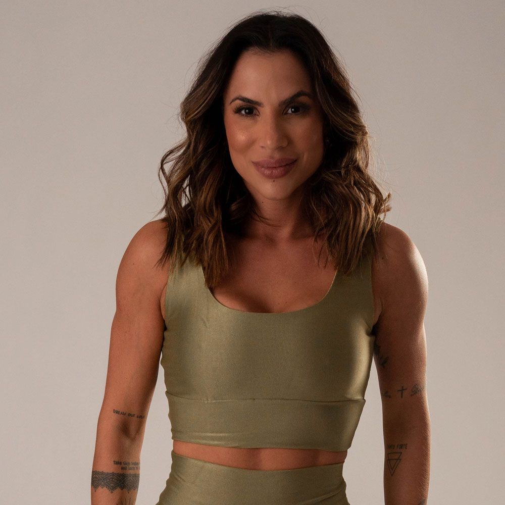 Women's Medium Impact Sports Bra Valentina Pistachio