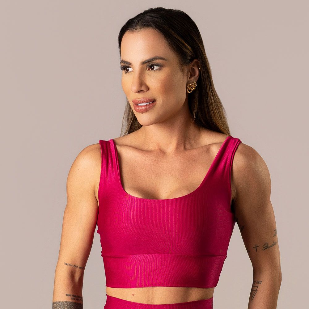 Women's Medium Impact Sports Bra Valentina Burgundy Crush