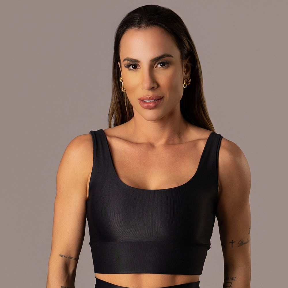 Women's Medium Impact Sports Bra Valentina Black