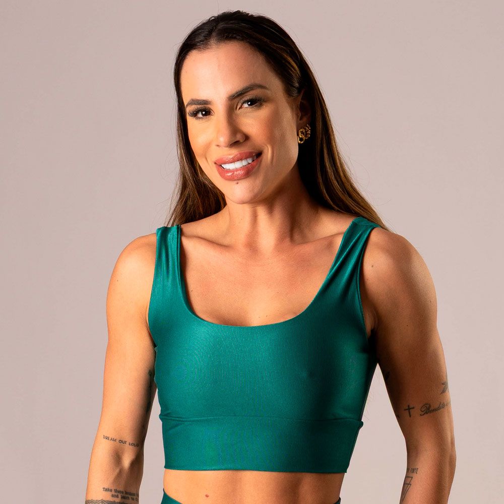 Women's Medium Impact Sports Bra Valentina Dark cyan