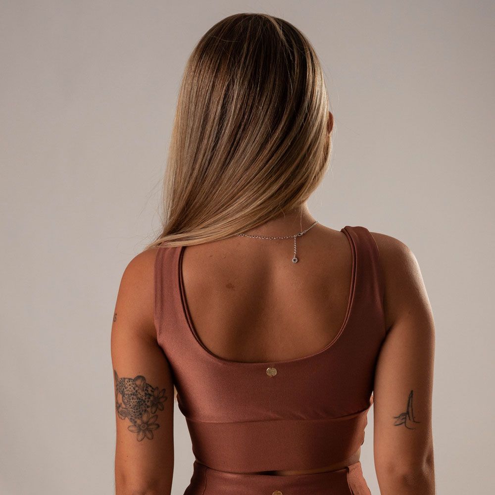 Women's Medium Impact Sports Bra Valentina Warm Bronze