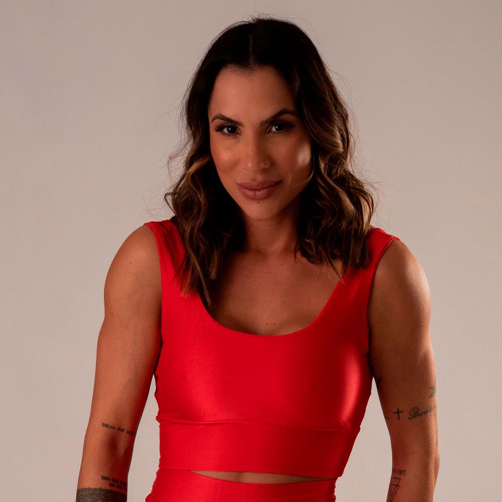 Women's Medium Impact Sports Bra Valentina Red