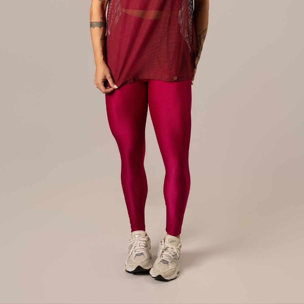 Women's High-Waist Leggings Marcela Burgundy Crush