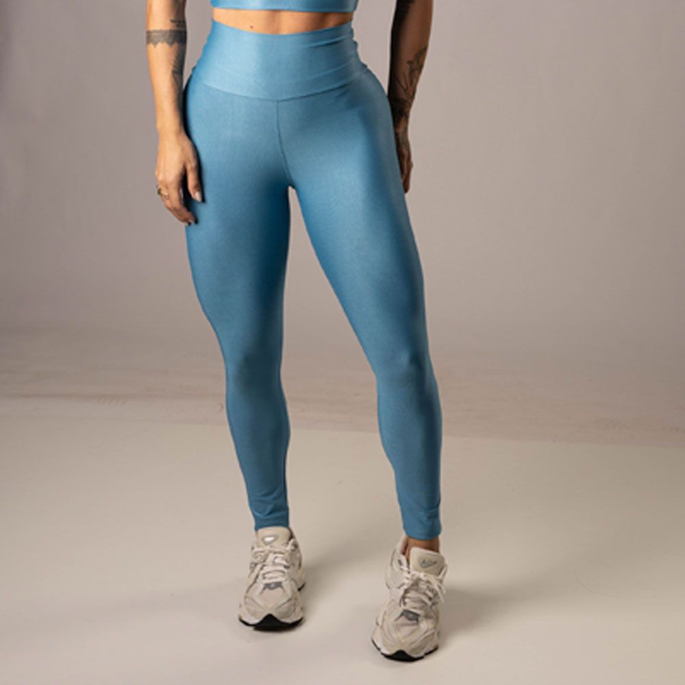 Women's High-Waist Leggings Marcela Blue Shoal