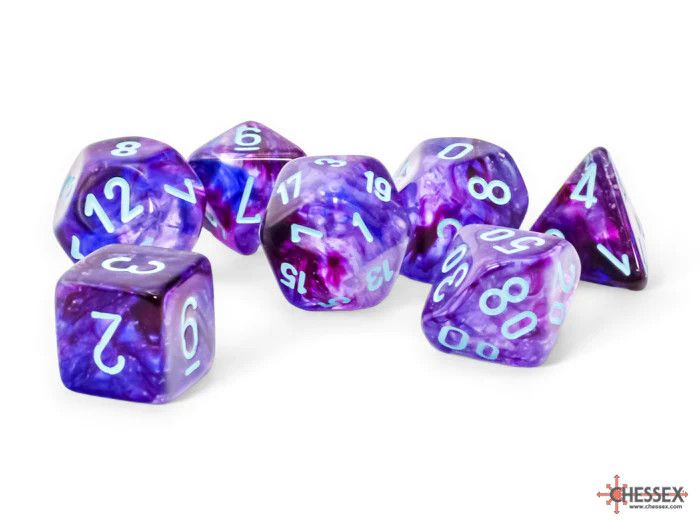 Nebula® Mega-hedral® Nocturnal™/turquoise Luminary™ 7-Die Set
