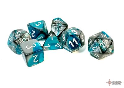 Gemini® Polyhedral Steel-Teal/white 7-Die Set
