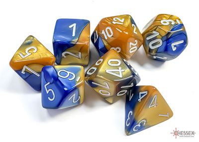 Gemini® Polyhedral Blue-Gold/white 7-Die Set