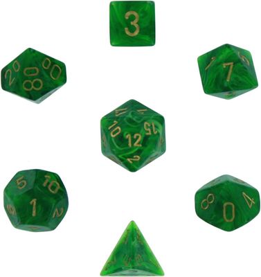 Vortex® Polyhedral Green/gold 7-Die Set