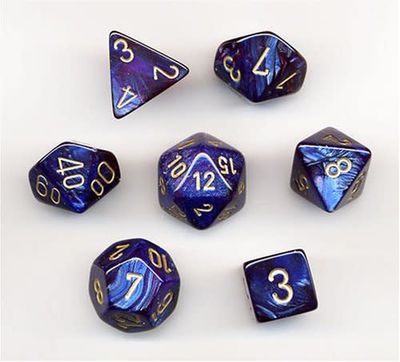 Scarab® Polyhedral Royal Blue/gold 7-Die Set