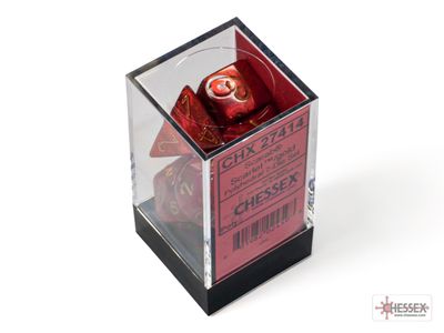 Scarab® Polyhedral Scarlet/gold 7-Die Set