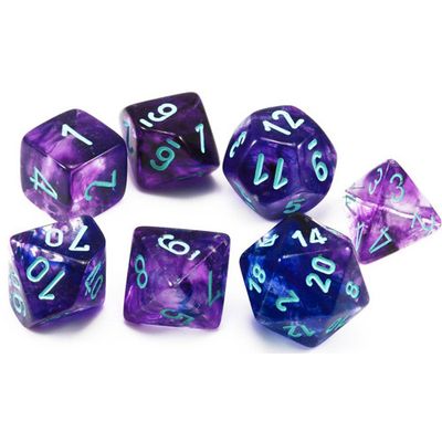 Nebula® Polyhedral Nocturnal™/blue Luminary™ 7-Die Set