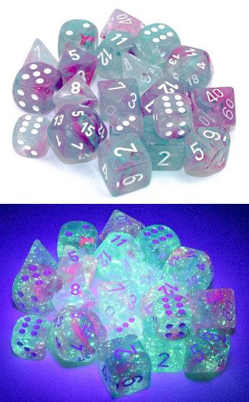 Nebula® 12mm d6 Wisteria/white Luminary™ Dice Block™ (36 dice)